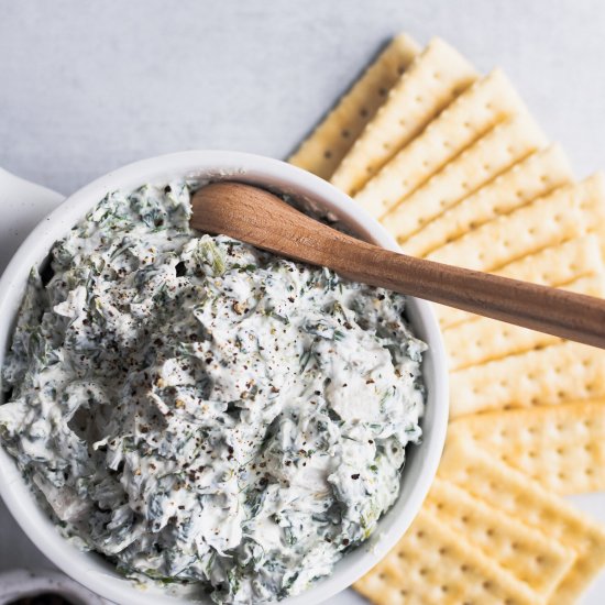 Spinach Dip with Water Chestnuts