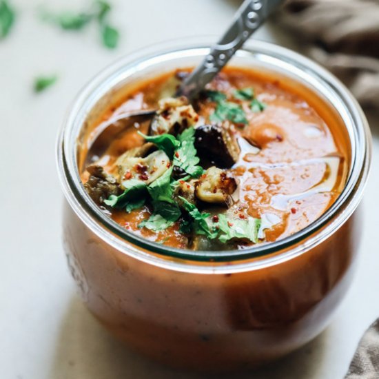 Roasted Eggplant & Tomato Soup