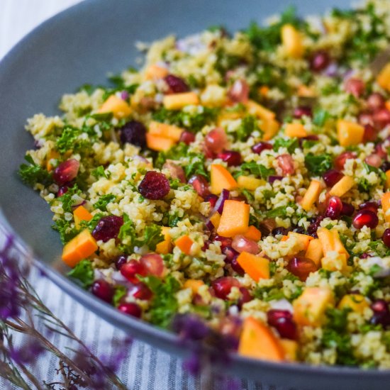 Bulgur salad with kale