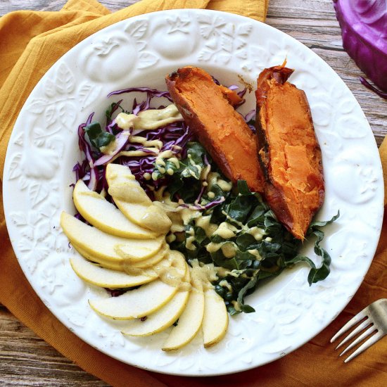 Honey Mustard Baked Yam Bowl