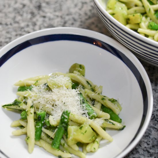 Homemade Basil Pesto with Trofie