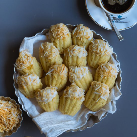 Coconut Ginger Madeleines (Vegan)