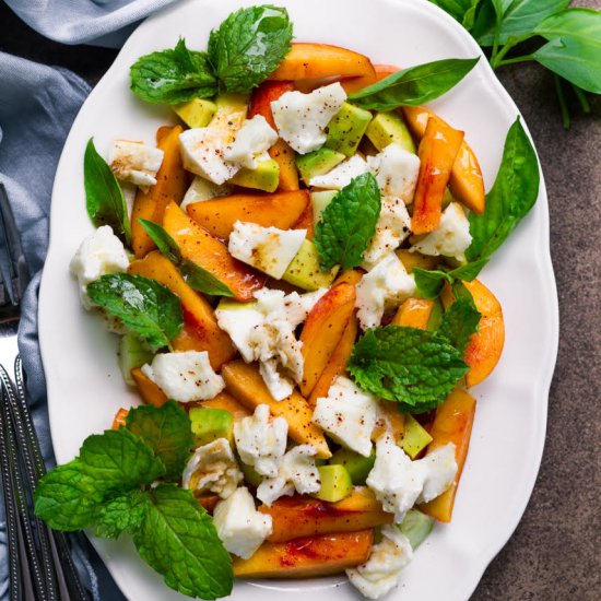 Peach Mozzarella Salad