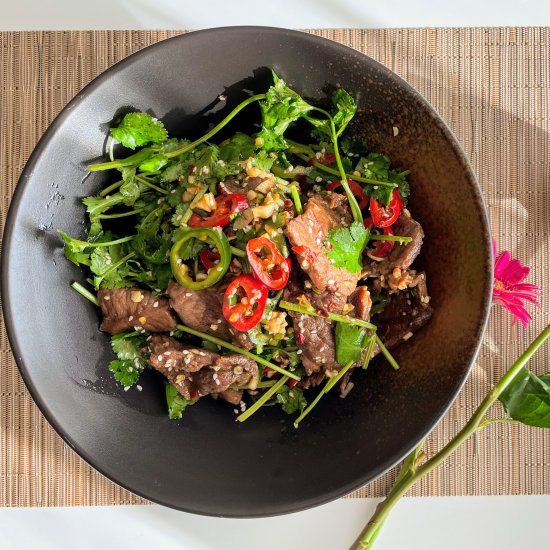 Chinese Beef Coriander Salad