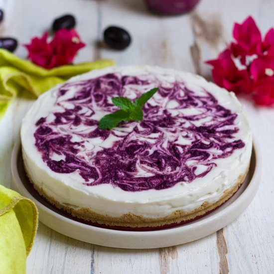 No-Bake Jamun Cheesecake