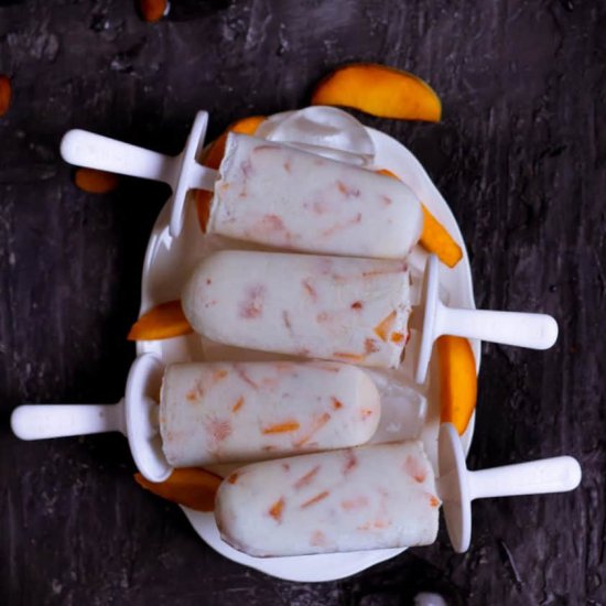 Almond Peach Popsicles