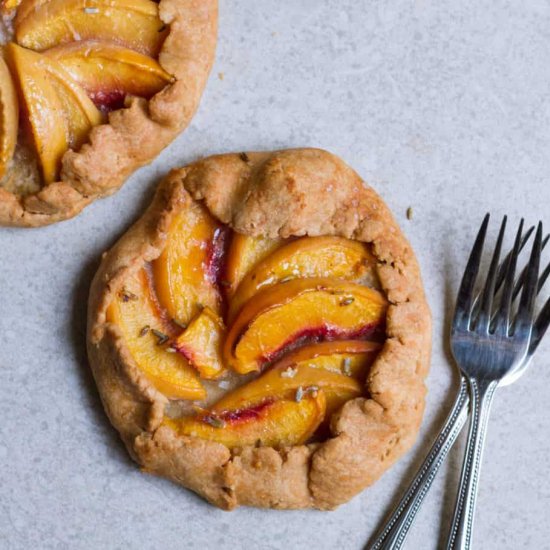 Vegan Lavender Peach Galette