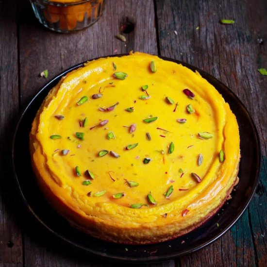 Baked Ricotta Mango Cheesecake