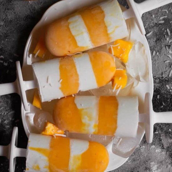 Mango Coconut Popsicles