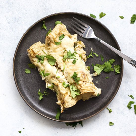 Healthy White Chicken Enchiladas