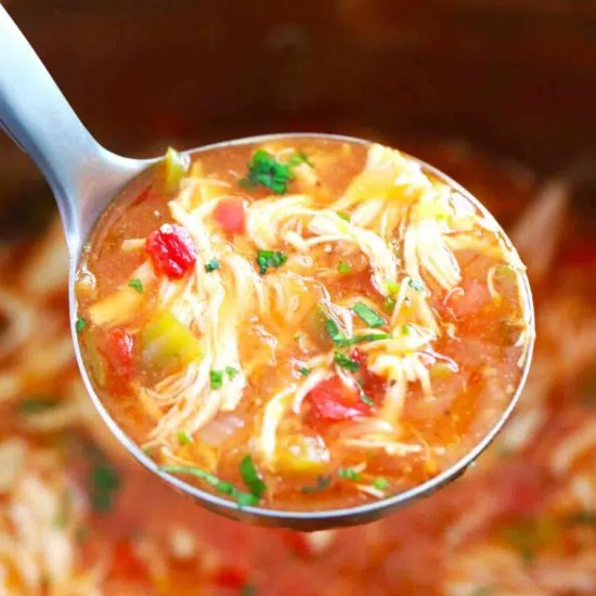 Instant Pot Chicken Fajita Soup