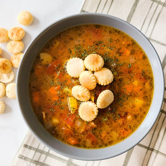 Slow Cooker Manhattan Clam Chowder