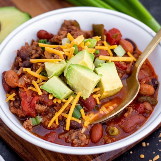 Classic Beef and Sausage Chili