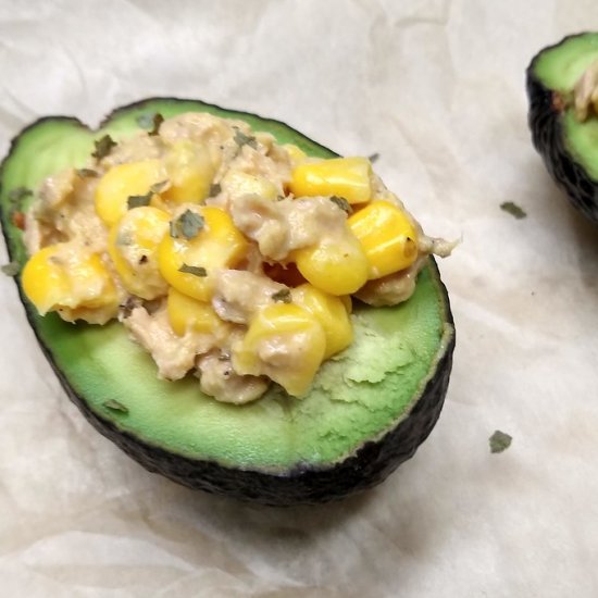 Corn & Tuna Avocado Cup