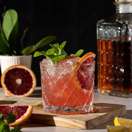 Blood Orange Whiskey Smash