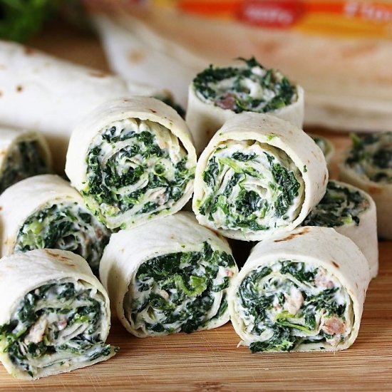 Bacon-Ranch Spinach Roll-Ups