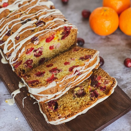 Glazed Cranberry Orange Quick Bread