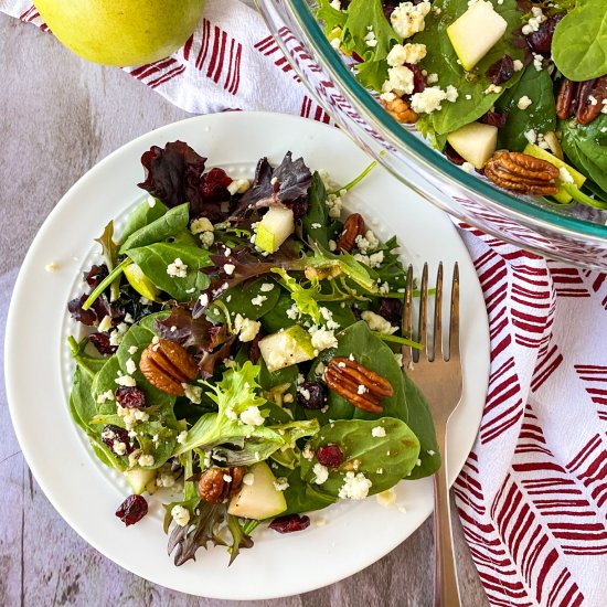 Candied Pecan Cranberry Pear Salad