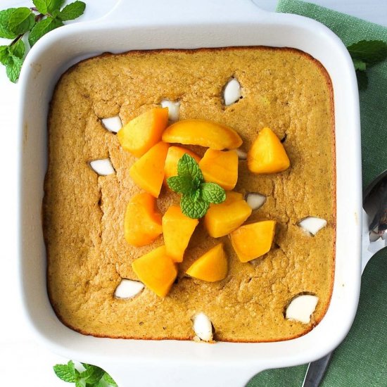 Peach Protein Baked Oats