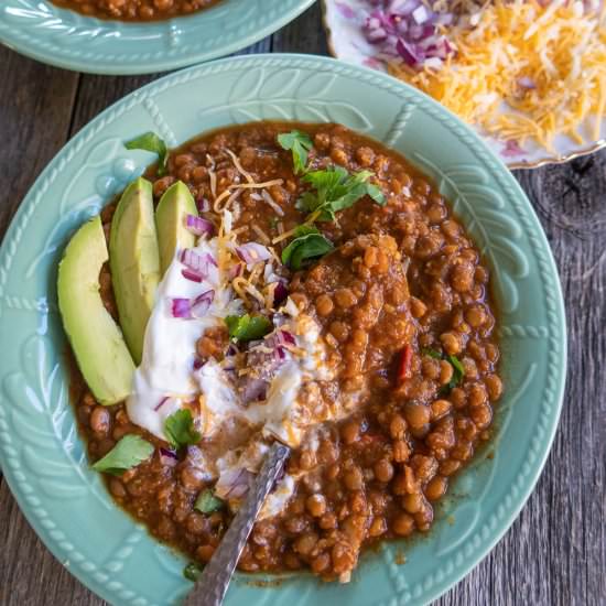 Vegetarian Lentil Chilli