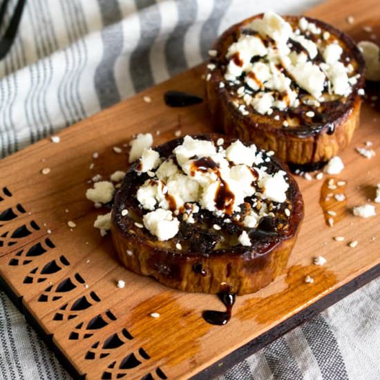 Baked eggplants with zaatar