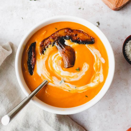 Gingery Roasted Winter Squash Soup