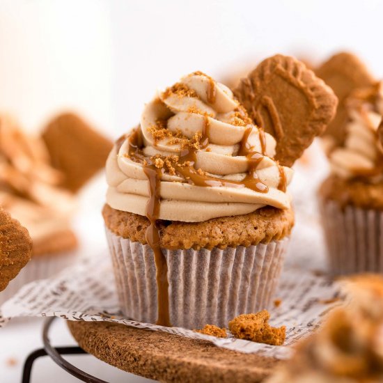 Vegan biscoff cupcakes