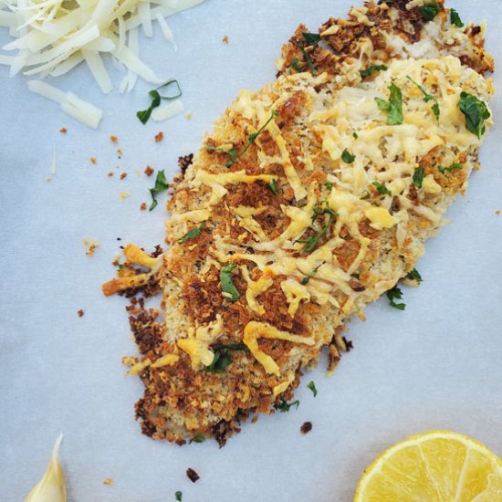 Parmesan Crusted Flounder