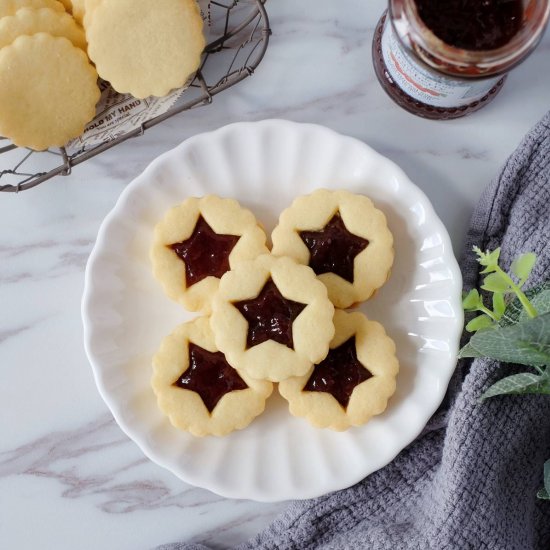 Strawberry Jam Sandwich Cookies