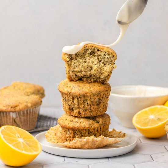 Vegan Lemon Poppyseed Muffins