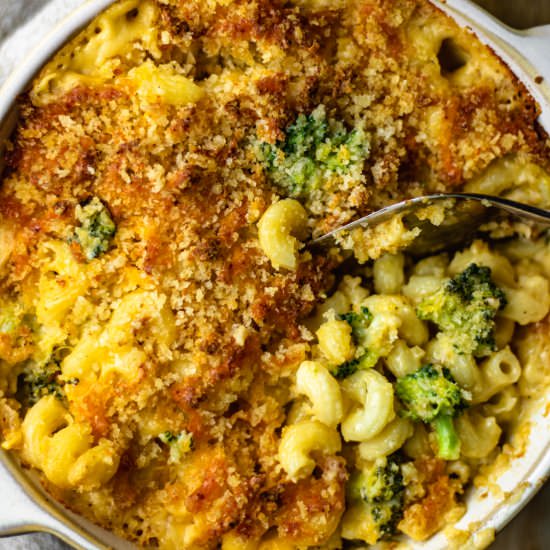 Baked Broccoli Mac and Cheese