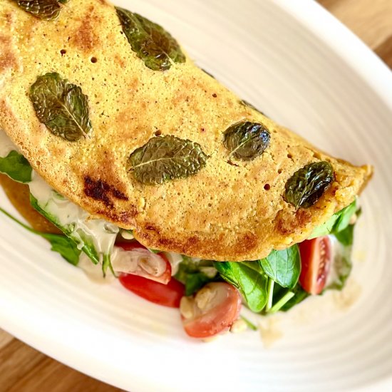 mediterranean plant-based omelet