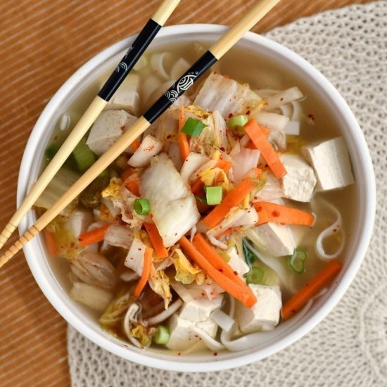 Tofu Kimchi Soup (Vegan & GF)