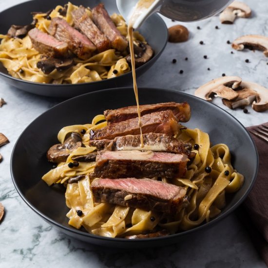 Creamy Steak Fettuccine