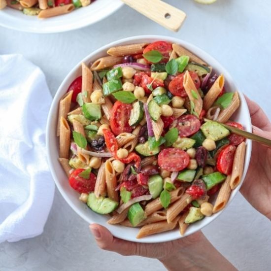 Mediterranean Lentil Pasta Salad