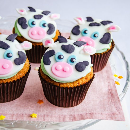 Cute Cow Cupcakes