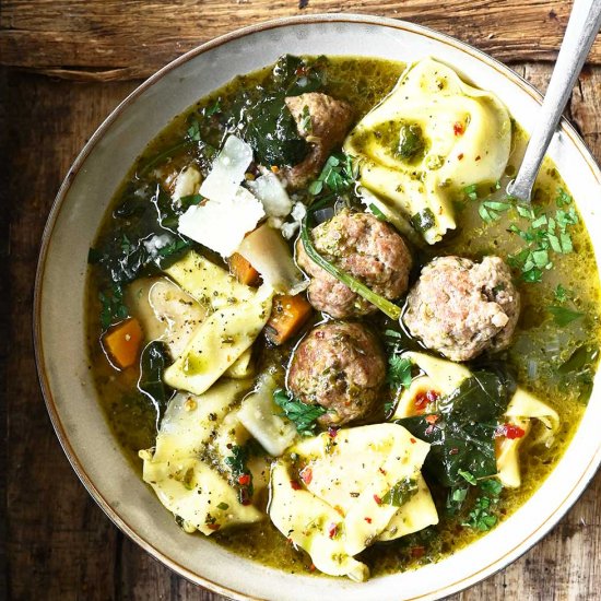 Meatball Tortellini Soup