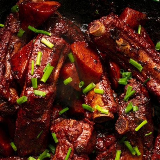 Red Braised Pork Ribs with Carrots