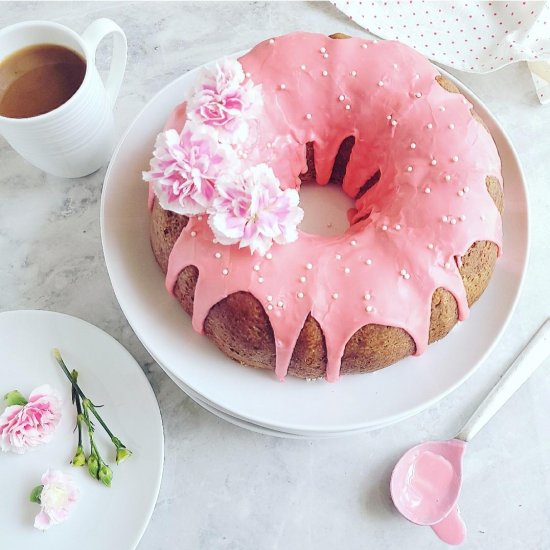 White Chocolate Raspberry Bundt