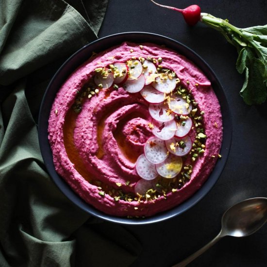 Lemon Beet Hummus