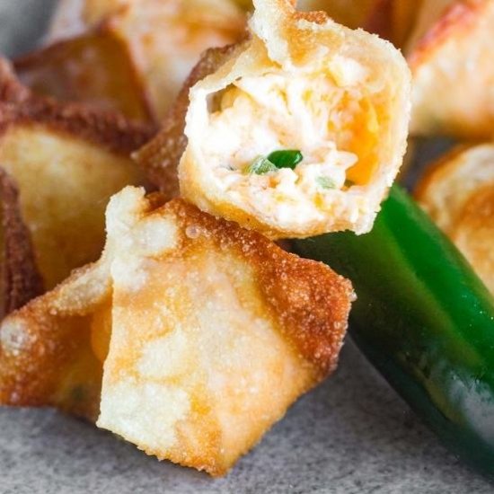 Wonton Jalapeno Poppers