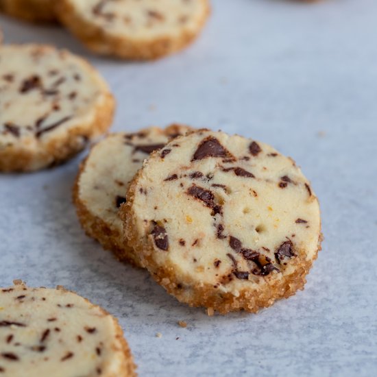 Chocolate Orange Shortbread Cookies