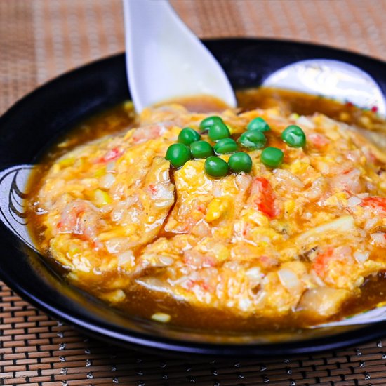 Crab Omelette on Rice (Tenshinhan)