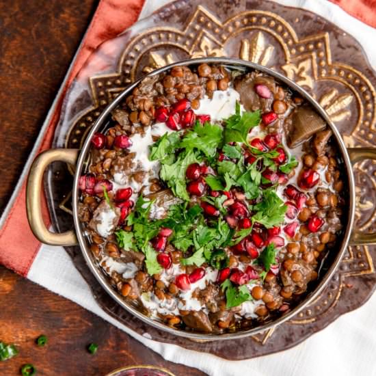 Lentil Eggplant Stew