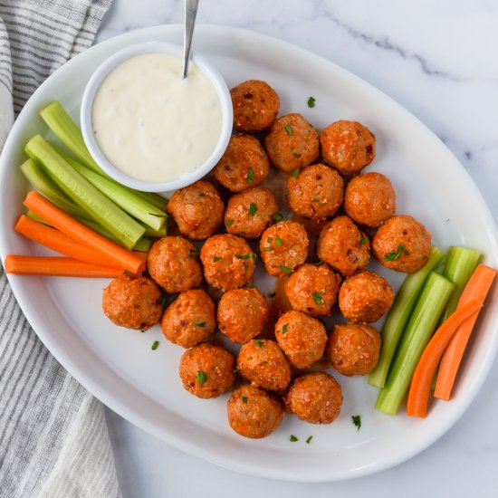 Easy Buffalo Turkey Meatballs