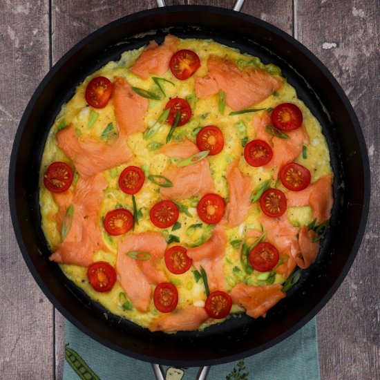 Smoked salmon omelette