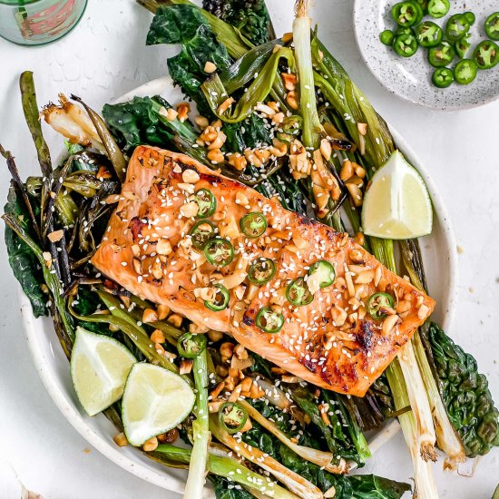 Sweet & Spicy Broiled Salmon