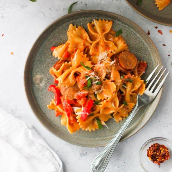 Creamy Cajun Sausage Pasta