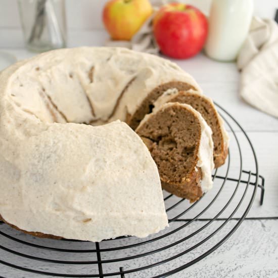 Apple Bundt Cake Brown Butter Icing