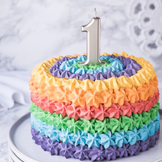 Cake Smash Torte Regenbogen